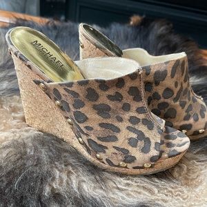 Michael Kors Leopard Print Wedges